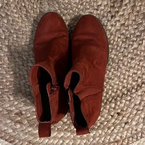 Rust Suede Ankle Boots
